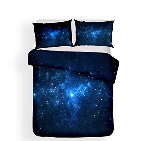 Treer 3D Juego de Ropa de Cama, 3 Piezas Microfibra Antialérgico Anti Decoloración Funda Nórdica de Edredón Estampada (Cama 150/160-220x240cm,Espacio) Treer 3D Juego de Ropa de Cama, 3 Piezas Microfibra Antialérgico Anti Decoloración Funda Nórdica de Edredón Estampada (Cama 150/160-220x240cm,Espacio)