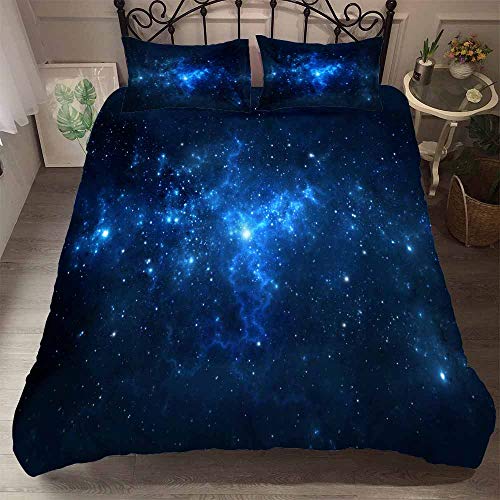 Treer 3D Juego de Ropa de Cama, 3 Piezas Microfibra Antialérgico Anti Decoloración Funda Nórdica de Edredón Estampada (Cama 150/160-220x240cm,Espacio) Treer 3D Juego de Ropa de Cama, 3 Piezas Microfibra Antialérgico Anti Decoloración Funda Nórdica de Edredón Estampada (Cama 150/160-220x240cm,Espacio)