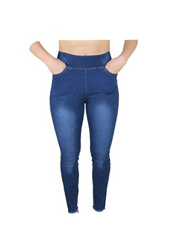 Trendcool Vaqueros Elasticos Mujer. Jeans Push Up. Pantalones Mujer Jeggins Desgastados. Leggins para Mujer Invierno. Jeggins Mujer Skinny High Waist. (M, Basic Jeggins)