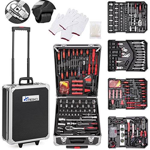 TRESKO® Maletín de Herramientas 949 Piezas | Portaherramientas Portátil | Set/Caja con herramientas | Maleta de Cromo Vanadio y Acero TRESKO® Maletín de Herramientas 949 Piezas | Portaherramientas Portátil | Set/Caja con herramientas | Maleta de Cromo Vanadio y Acero