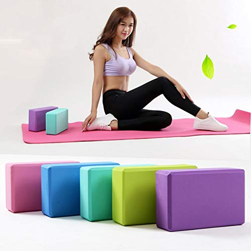 Triamisu Eva Environmental Yoga Foam Brick Ejercicio Fitness Sport Props Foam Brick Adecuado para Yoga Plasticidad Meditación Pilates - Rose Red