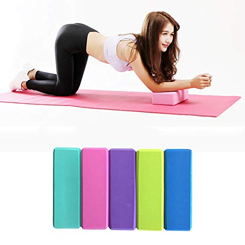 Triamisu Eva Environmental Yoga Foam Brick Ejercicio Fitness Sport Props Foam Brick Adecuado para Yoga Plasticidad Meditación Pilates - Rose Red