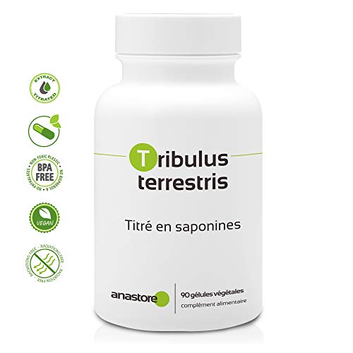 TRIBULUS TERRESTRIS * 470 mg / 90 cápsulas * Titulado al 40% en saponinas * Energia, Rendimiento deportivo, Vitalidad