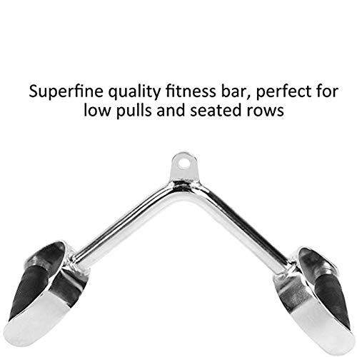 Triceps Press Down Cable Attachment, Home Gym Levantamiento De Pesas Accesorios Para Máquinas De Pesas Body Power Barra En Forma De V De Doble Propósito Mango En V Tirador Bajo Con Empuñaduras De Goma