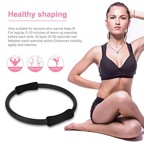 TrifyCore Anillo de Pilates Magic Yoga cÍrculo Equipo de Fitness Pilates en casa Uso, Negro, Una Talla