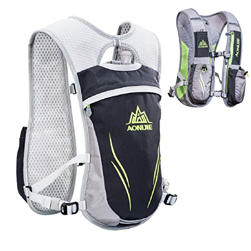 TRIWONDER Chaleco de Hidratación Ligero 5.5L Superior Mochila para Trail Running Ciclismo Marathoner Profesional al Aire Libre Hombre Mujer (Gris - Sólo Chaleco) TRIWONDER Chaleco de Hidratación Ligero 5.5L Superior Mochila para Trail Running Ciclismo Marathoner Profesional al Aire Libre Hombre Mujer (Gris - Sólo Chaleco)