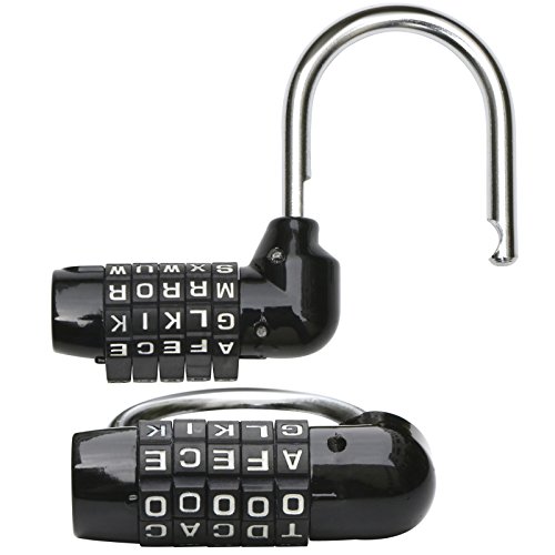 TRIXES Candado Negro a Combinación de 5-Letras TRIXES Candado Negro a Combinación de 5-Letras