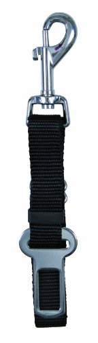 Trixie Repuesto Cinturón Seguridad Perros - Arnés para Coches Mosquetón Giratorio Ajustable 45-70cm/30mm Negro