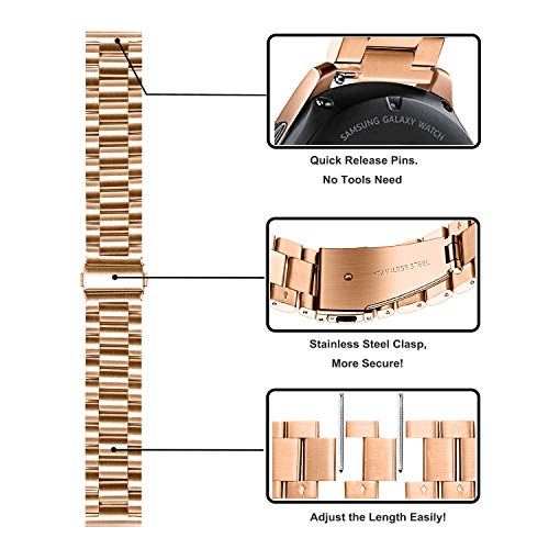 TRUMiRR Compatible con Galaxy Watch 42mm/Galaxy Watch Active/Gear Sport Correa de Reloj, 20mm Acero Inoxidable de Metal sólido Correa de Malla Banda de Reloj para Garmin Vivoactive 3/3 Music TRUMiRR Compatible con Galaxy Watch 42mm/Galaxy Watch Active/Gear Sport Correa de Reloj, 20mm Acero Inoxidable de Metal sólido Correa de Malla Banda de Reloj para Garmin Vivoactive 3/3 Music