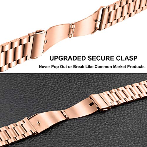 TRUMiRR Compatible con Galaxy Watch 42mm/Galaxy Watch Active/Gear Sport Correa de Reloj, 20mm Acero Inoxidable de Metal sólido Correa de Malla Banda de Reloj para Garmin Vivoactive 3/3 Music TRUMiRR Compatible con Galaxy Watch 42mm/Galaxy Watch Active/Gear Sport Correa de Reloj, 20mm Acero Inoxidable de Metal sólido Correa de Malla Banda de Reloj para Garmin Vivoactive 3/3 Music