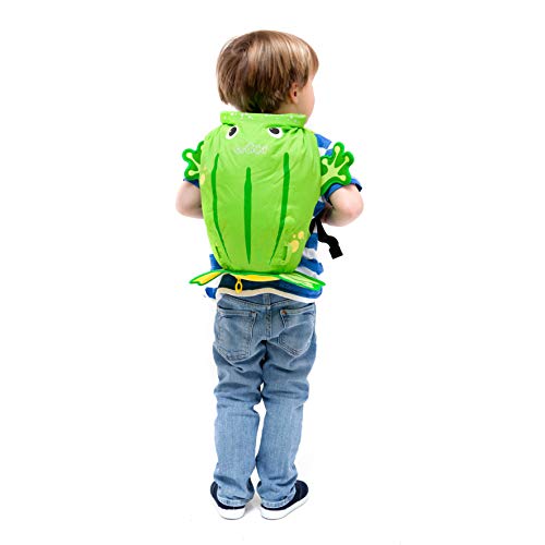 Trunki PaddlePak - Mochila infantil impermeable para piscina y gimnasio, Verde, 37 x 29 x 17 cm