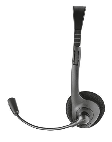 Trust - Auriculares con Micrófono para PC (Ideales para Skype) Color Negro, 21867