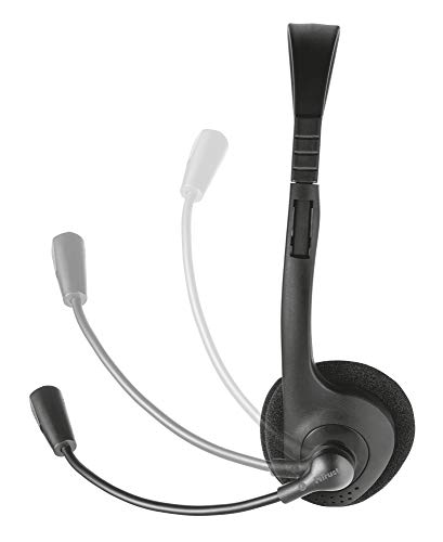 Trust - Auriculares con Micrófono para PC (Ideales para Skype) Color Negro, 21867 Trust - Auriculares con Micrófono para PC (Ideales para Skype) Color Negro, 21867