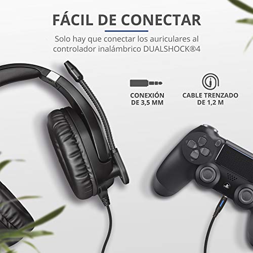 Trust Gaming Cascos PS4 y PS5 Auriculares de Gaming GXT 488 Forze, Licencia Oficial para PlayStation, Micrófono Plegable, Altavoces Activos de 50 mm, Cable Trenzado de Nailon de 1.2 m, Negro Trust Gaming Cascos PS4 y PS5 Auriculares de Gaming GXT 488 Forze, Licencia Oficial para PlayStation, Micrófono Plegable, Altavoces Activos de 50 mm, Cable Trenzado de Nailon de 1.2 m, Negro