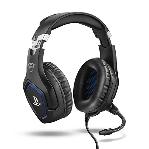 Trust Gaming Cascos PS4 y PS5 Auriculares de Gaming GXT 488 Forze, Licencia Oficial para PlayStation, Micrófono Plegable, Altavoces Activos de 50 mm, Cable Trenzado de Nailon de 1.2 m, Negro Trust Gaming Cascos PS4 y PS5 Auriculares de Gaming GXT 488 Forze, Licencia Oficial para PlayStation, Micrófono Plegable, Altavoces Activos de 50 mm, Cable Trenzado de Nailon de 1.2 m, Negro
