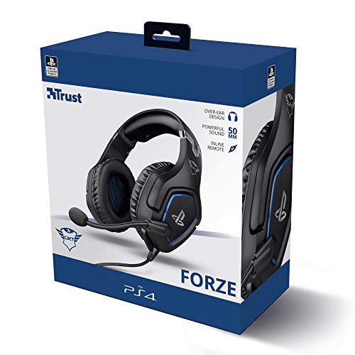 Trust Gaming Cascos PS4 y PS5 Auriculares de Gaming GXT 488 Forze, Licencia Oficial para PlayStation, Micrófono Plegable, Altavoces Activos de 50 mm, Cable Trenzado de Nailon de 1.2 m, Negro Trust Gaming Cascos PS4 y PS5 Auriculares de Gaming GXT 488 Forze, Licencia Oficial para PlayStation, Micrófono Plegable, Altavoces Activos de 50 mm, Cable Trenzado de Nailon de 1.2 m, Negro