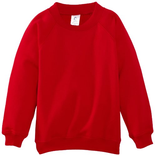 Trutex Limited 260G Crew Neck, Sudadera para Niños, Rojo (Scarlett), 9-10 años (Talla del fabricante: 25-27" Pecho)