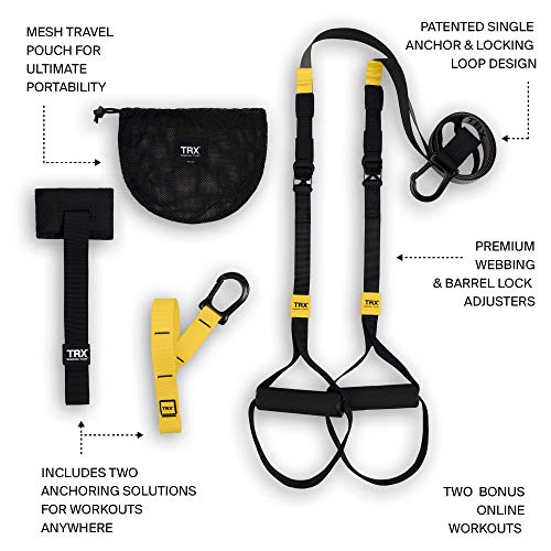 TRX GO Suspension Trainer System (Negro): Ligero y Portátil