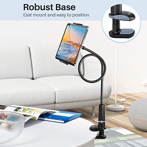 Tryone Soporte Tablet Móvil Multiángulo - Soporte con Brazo de Cuello de Cisne para Serie iPad/Nintendo Switch/Samsung Galaxy Tabs/Huawei Mediapad/Kindle Fire y Más, 75cm de Longitud en Total(Negro) Tryone Soporte Tablet Móvil Multiángulo - Soporte con Brazo de Cuello de Cisne para Serie iPad/Nintendo Switch/Samsung Galaxy Tabs/Huawei Mediapad/Kindle Fire y Más, 75cm de Longitud en Total(Negro)