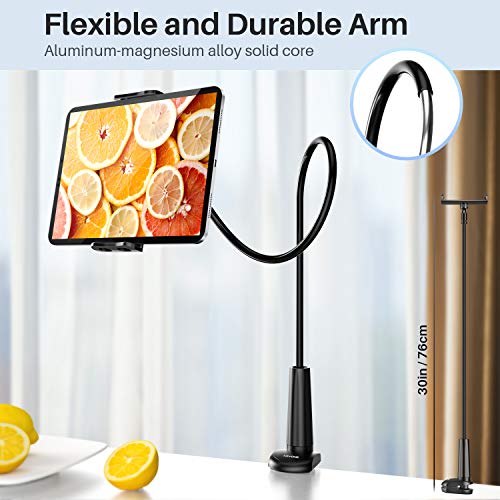 Tryone Soporte Tablet Móvil Multiángulo - Soporte con Brazo de Cuello de Cisne para Serie iPad/Nintendo Switch/Samsung Galaxy Tabs/Huawei Mediapad/Kindle Fire y Más, 75cm de Longitud en Total(Negro) Tryone Soporte Tablet Móvil Multiángulo - Soporte con Brazo de Cuello de Cisne para Serie iPad/Nintendo Switch/Samsung Galaxy Tabs/Huawei Mediapad/Kindle Fire y Más, 75cm de Longitud en Total(Negro)