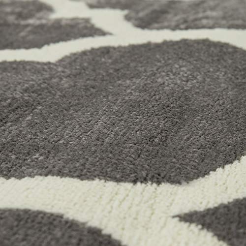 TT Home Alfombra De Salón Moderna De Pelo Corto Diseño Marroquí para Interior En Gris, Größe:120x170 cm TT Home Alfombra De Salón Moderna De Pelo Corto Diseño Marroquí para Interior En Gris, Größe:120x170 cm