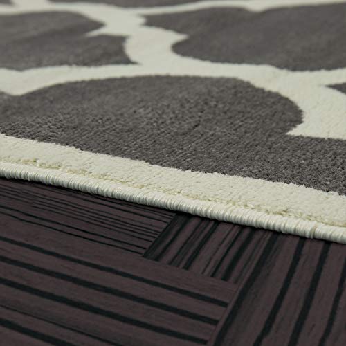 TT Home Alfombra De Salón Moderna De Pelo Corto Diseño Marroquí para Interior En Gris, Größe:120x170 cm TT Home Alfombra De Salón Moderna De Pelo Corto Diseño Marroquí para Interior En Gris, Größe:120x170 cm