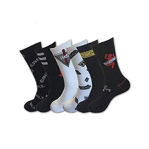 TTD 6 paquetes Crazy funky vestido calcetines hiphop Skate deportes atlético alto equipo calcetines