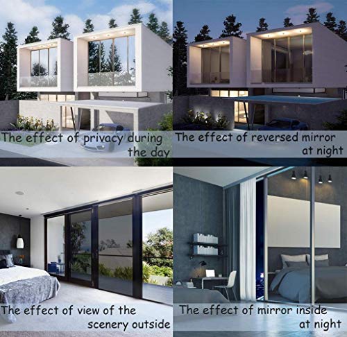 TTMOW Vinilo Pet Película Adhesiva Lámina de Espejo para Ventanas Cristal Unidireccional Protector de Privacidad Anti 99% UV y Anti 85% IR para Hogar y Oficina (40 * 200cm) TTMOW Vinilo Pet Película Adhesiva Lámina de Espejo para Ventanas Cristal Unidireccional Protector de Privacidad Anti 99% UV y Anti 85% IR para Hogar y Oficina (40 * 200cm)
