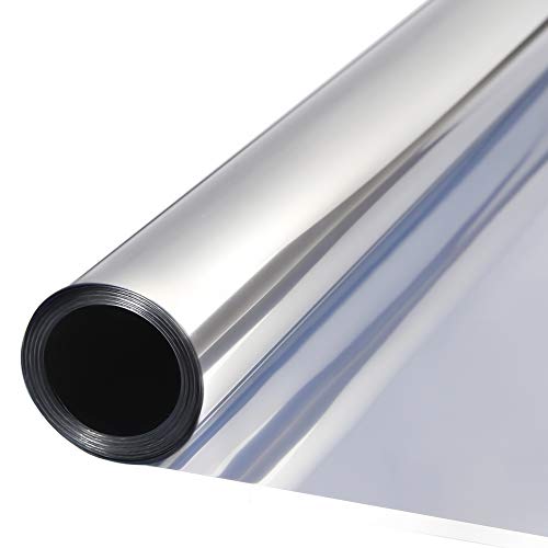TTMOW Vinilo Pet Película Adhesiva Lámina de Espejo para Ventanas Cristal Unidireccional Protector de Privacidad Anti 99% UV y Anti 85% IR para Hogar y Oficina (40 * 200cm) TTMOW Vinilo Pet Película Adhesiva Lámina de Espejo para Ventanas Cristal Unidireccional Protector de Privacidad Anti 99% UV y Anti 85% IR para Hogar y Oficina (40 * 200cm)