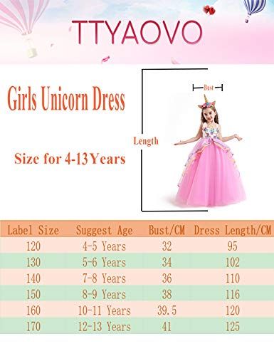 TTYAOVO Vestido de Fiesta con Volantes de Princesa sin Mangas para NiƱas TamaƱo(170) 13-14 aƱos 700 Rosa TTYAOVO Vestido de Fiesta con Volantes de Princesa sin Mangas para NiƱas TamaƱo(170) 13-14 aƱos 700 Rosa