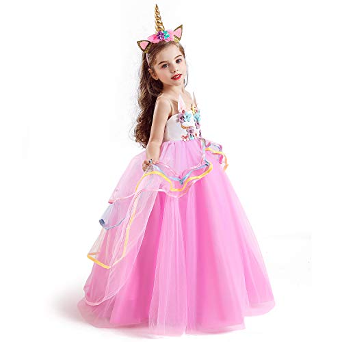 TTYAOVO Vestido de Fiesta con Volantes de Princesa sin Mangas para NiƱas TamaƱo(170) 13-14 aƱos 700 Rosa TTYAOVO Vestido de Fiesta con Volantes de Princesa sin Mangas para NiƱas TamaƱo(170) 13-14 aƱos 700 Rosa