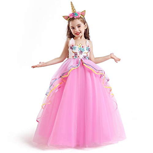 TTYAOVO Vestido de Fiesta con Volantes de Princesa sin Mangas para NiƱas TamaƱo(170) 13-14 aƱos 700 Rosa TTYAOVO Vestido de Fiesta con Volantes de Princesa sin Mangas para NiƱas TamaƱo(170) 13-14 aƱos 700 Rosa