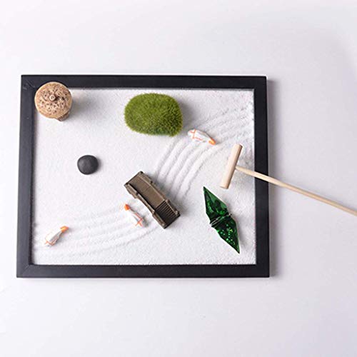 Tubayia Miniatura Zen Jardín Arena Bandeja Meditación Accesorios Decoración para Hogar Oficina Tubayia Miniatura Zen Jardín Arena Bandeja Meditación Accesorios Decoración para Hogar Oficina