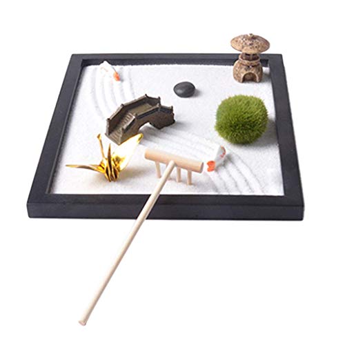 Tubayia Miniatura Zen Jardín Arena Bandeja Meditación Accesorios Decoración para Hogar Oficina Tubayia Miniatura Zen Jardín Arena Bandeja Meditación Accesorios Decoración para Hogar Oficina