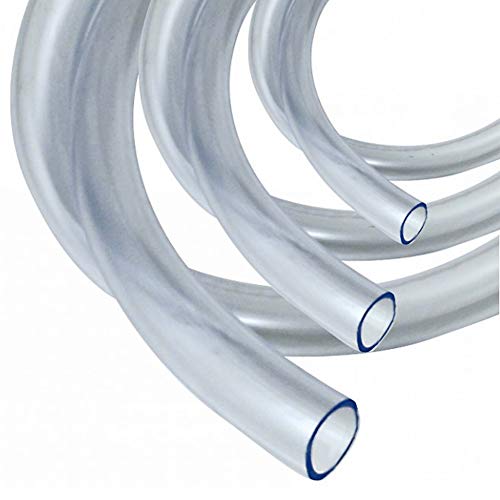 Tubo flexible y transparente de PVC de 2 metros de calidad alimentaria para agua. Diámetro interior de 12 mm, diámetro exterior de 15 mm