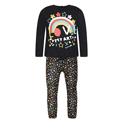 Tuc Tuc Chalk Painting My Art Conjunto Camiseta y Leggins, Negro (Negro 30), 74 (Tamaño del Fabricante:9M) para Niñas