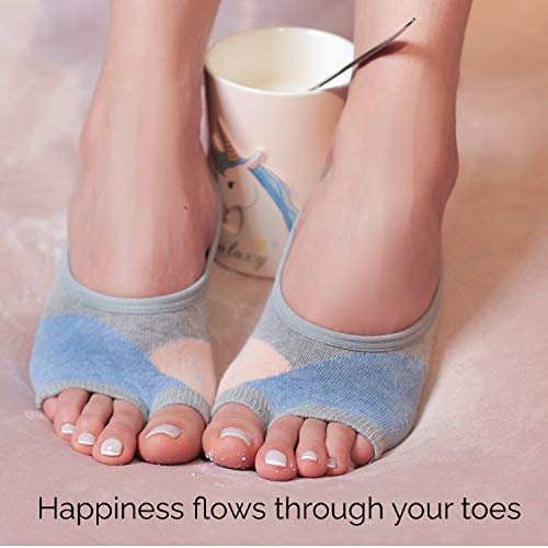 Tucketts Calcetines Yoga Pilates Antideslizante Deporte Mujer, Colchoneta deporte accesorios yoga, Calcetín dedos para Ballet, Barra Fitness, Danza, Running (Negro) Tucketts Calcetines Yoga Pilates Antideslizante Deporte Mujer, Colchoneta deporte accesorios yoga, Calcetín dedos para Ballet, Barra Fitness, Danza, Running (Negro)