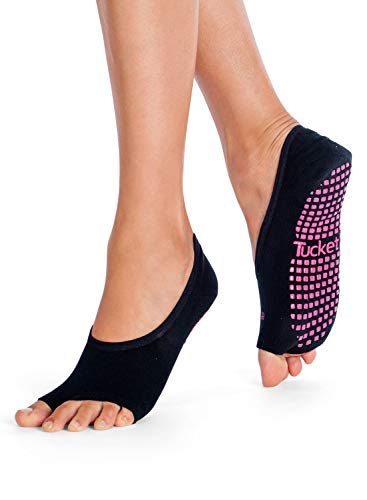 Tucketts Calcetines Yoga Pilates Antideslizante Deporte Mujer, Colchoneta deporte accesorios yoga, Calcetín dedos para Ballet, Barra Fitness, Danza, Running (Negro) Tucketts Calcetines Yoga Pilates Antideslizante Deporte Mujer, Colchoneta deporte accesorios yoga, Calcetín dedos para Ballet, Barra Fitness, Danza, Running (Negro)