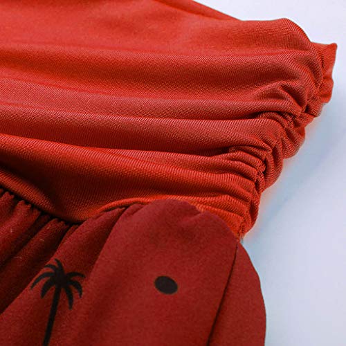 TUDUZ Pantalones De Harén Tailandés Mujer Holgado Boho Hippy Pantalones Deportivos Impresión Playa Pantalones Leves (Rojo, S) TUDUZ Pantalones De Harén Tailandés Mujer Holgado Boho Hippy Pantalones Deportivos Impresión Playa Pantalones Leves (Rojo, S)
