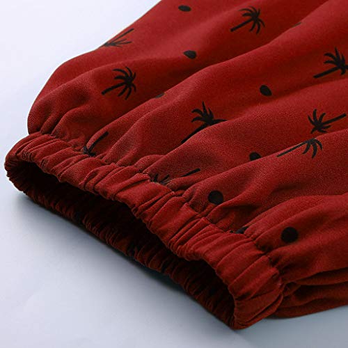 TUDUZ Pantalones De Harén Tailandés Mujer Holgado Boho Hippy Pantalones Deportivos Impresión Playa Pantalones Leves (Rojo, S) TUDUZ Pantalones De Harén Tailandés Mujer Holgado Boho Hippy Pantalones Deportivos Impresión Playa Pantalones Leves (Rojo, S)