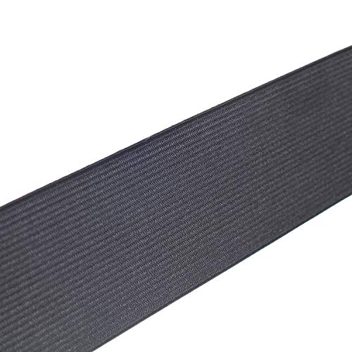 TUKA 40 Metros x 50mm Elásticas Planas Bandas de Costura, Bandas de elástico de Cuerda, para la Ropa Personalizada y Artesanía DIY Hogar, 40 Metros Largo, 50 mm de Ancho, Negro, TKB5007-black