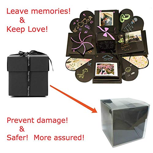 Tumao Caja de Regalo Creative Explosion Love Memory DIY Álbum de Fotos cumpleaños, una Sorpresa Sobre el Amor, Abierto con 14''14''4.7 '', Negro. (Caja de Regalo) Tumao Caja de Regalo Creative Explosion Love Memory DIY Álbum de Fotos cumpleaños, una Sorpresa Sobre el Amor, Abierto con 14''14''4.7 '', Negro. (Caja de Regalo)