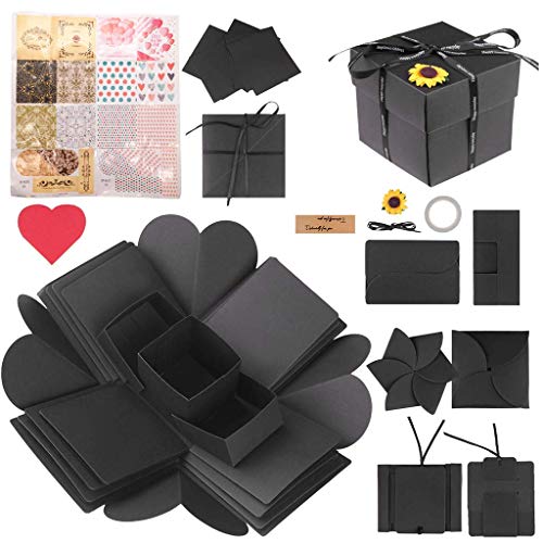 Tumao Caja de Regalo Creative Explosion Love Memory DIY Álbum de Fotos cumpleaños, una Sorpresa Sobre el Amor, Abierto con 14''14''4.7 '', Negro. (Caja de Regalo) Tumao Caja de Regalo Creative Explosion Love Memory DIY Álbum de Fotos cumpleaños, una Sorpresa Sobre el Amor, Abierto con 14''14''4.7 '', Negro. (Caja de Regalo)
