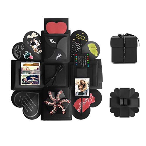 Tumao Caja de Regalo Creative Explosion Love Memory DIY Álbum de Fotos cumpleaños, una Sorpresa Sobre el Amor, Abierto con 14''14''4.7 '', Negro. (Caja de Regalo) Tumao Caja de Regalo Creative Explosion Love Memory DIY Álbum de Fotos cumpleaños, una Sorpresa Sobre el Amor, Abierto con 14''14''4.7 '', Negro. (Caja de Regalo)