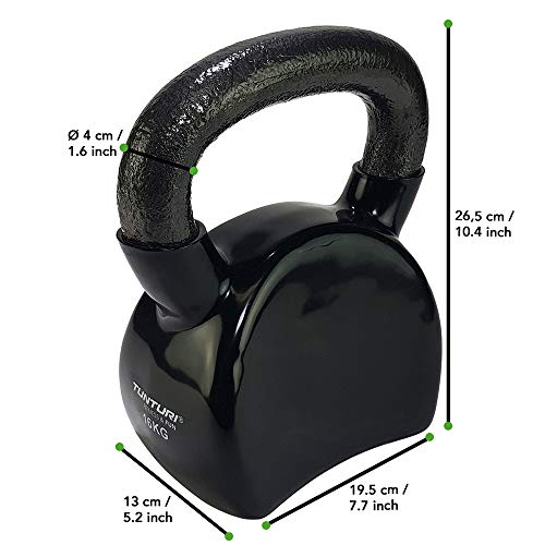 Tunturi Kettlebells Pesa Rusa Vinilo, Unisex Adulto, Black, 1