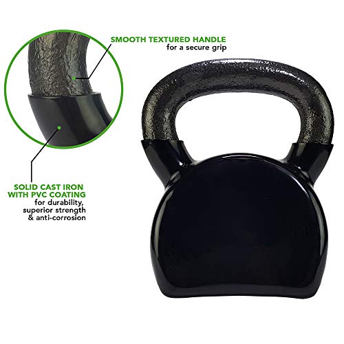 Tunturi Kettlebells Pesa Rusa Vinilo, Unisex Adulto, Black, 1