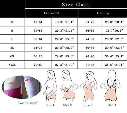 tuopuda Body Faja Reductora Mujer Abdomen con Gancho,Corsé Faja sin Costuras (M (Waist 20.3-21.8 Inch), Negro)