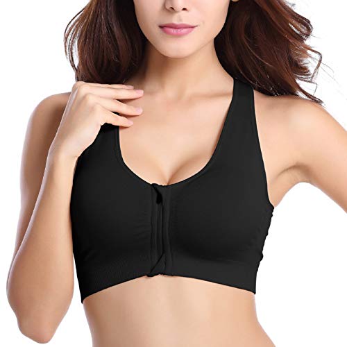Tuopuda Sujetador Deportivo con Cremallera para Mujer De Entrenamiento De Alto Impacto Mujer Cierre Delantero Sujetador Deportivo Post Operatorio con Soporte de Espalda Tuopuda Sujetador Deportivo con Cremallera para Mujer De Entrenamiento De Alto Impacto Mujer Cierre Delantero Sujetador Deportivo Post Operatorio con Soporte de Espalda
