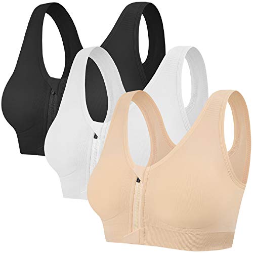 Tuopuda Sujetador Deportivo con Cremallera para Mujer De Entrenamiento De Alto Impacto Mujer Cierre Delantero Sujetador Deportivo Post Operatorio con Soporte de Espalda Tuopuda Sujetador Deportivo con Cremallera para Mujer De Entrenamiento De Alto Impacto Mujer Cierre Delantero Sujetador Deportivo Post Operatorio con Soporte de Espalda