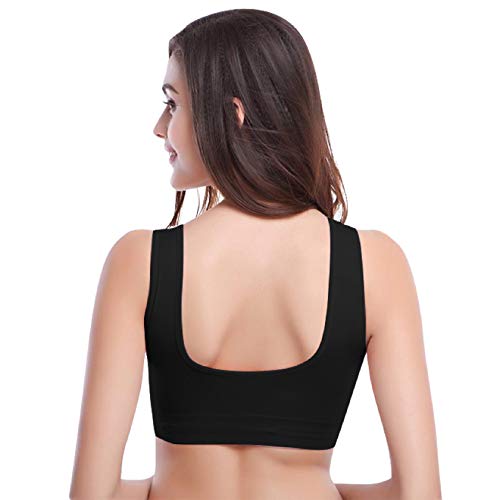 Tuopuda Sujetador Deportivo Encaje Mujer Push up Encaje Bralette para Mujeres Sujetador Deportiva sin Costuras Sostén sin Aros Sexy Transpirable Confort Yoga Sujetadore 1/2/3 Piezas